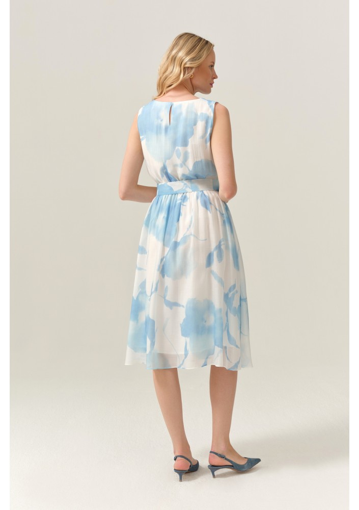 Biało-błękitna sukienka FERIA FER098